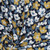 Gold Glitter Floral on Navy Cotton Lycra Knit