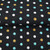 Aqua & Yellow Squiggle Dots on Black French Terry
