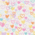Pastel Hearts on Cream Cotton Lycra