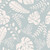 Jungle Leaves on Light Blue Cotton Lycra