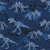 Dinosaur Fossils on Grunge Navy French Terry