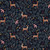 Forest Animals on Navy Poplin