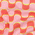 Pink & Orange Groovy Stripe French Terry