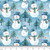Custom Snowmen on Frosted Blue Cotton Lycra Knit