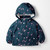 Flamingos on Navy Stretch Raincoat