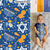 Custom Hanukkah on Blue Bamboo Cotton Lycra