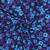 Blue & Lilac Floral on Navy Cotton Lycra Knit