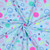 Neon Doodles on Light Blue Cotton Lycra Knit