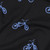 Bikes on Black Cotton Lycra Knit