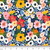 Custom Joyful Floral on Navy Brushed French Terry