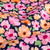 Pink & Orange Floral Heavy Sweatshirt Fleece