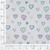 Mint & Lilac Hearts on White Cotton Lycra Knit