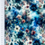 Blue Flower Garden Cotton Lycra Knit