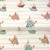 Sailor Turtles on Ivory Cotton Lycra