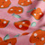 Smiling Apples on Pink Cotton Lycra Knit