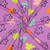 Doodle Floral on Purple Cotton Lycra