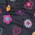 Emoji Stickers on Indigo Melange Cotton Lycra
