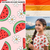 Custom Watermelon Daisy Bamboo Cotton Lycra