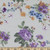 Purple Floral on Light Gray Rayon French Terry