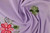 Embroidered Floral on Lilac Poplin