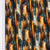 Teal & Orange Brushstrokes Cotton Lycra Knit