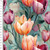 Tulip Field Cotton Lycra French Terry