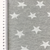 White Stars on Heather Gray Sweatshirt Fleece