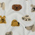 Dog Faces on Ivory Cotton Lycra Waffle Knit