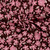Pink Floral on Burgundy French Terry