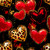 Leopard Hearts Cotton Lycra French Terry