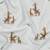 Giraffe Family on White Organic Cotton Lycra Knit