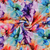 Vibrant Blue & Orange Floral Cotton Lycra