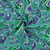Glitter Foil Waves on Emerald French Terry