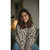 Leopard Floral Natural Sweatshirt Fleece