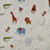Safari Animals on Gray Melange Cotton Lycra