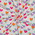 Pink & Purple Hearts on White Cotton Lycra