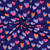 Pink & Purple Hearts on Cobalt Cotton Lycra