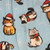 Custom Christmas Cats Cotton Lycra Knit *SECONDS*