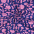 Pink Floral on Blue Organic Cotton Lycra Knit