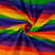 Primary Rainbow Stripe Cotton Lycra Knit