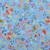 Paisley Floral on Blue Cotton Lycra Knit