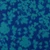 Mint Blooms on Blue French Terry