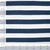 Navy Striped Stretch Terry Cloth