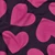 Pink Hearts on Dark Purple Sweatshirt Fleece