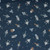 Robots on Navy Poplin