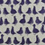 Navy Birds on Cream Cotton Lycra