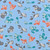 Lobsters on Blue Cotton Lycra