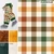 Custom Pumpkin Plaid Cotton Lycra Knit