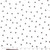 Small Black Hearts on White Flannel