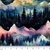 Custom Magical Mountains Bamboo Cotton Lycra Knit